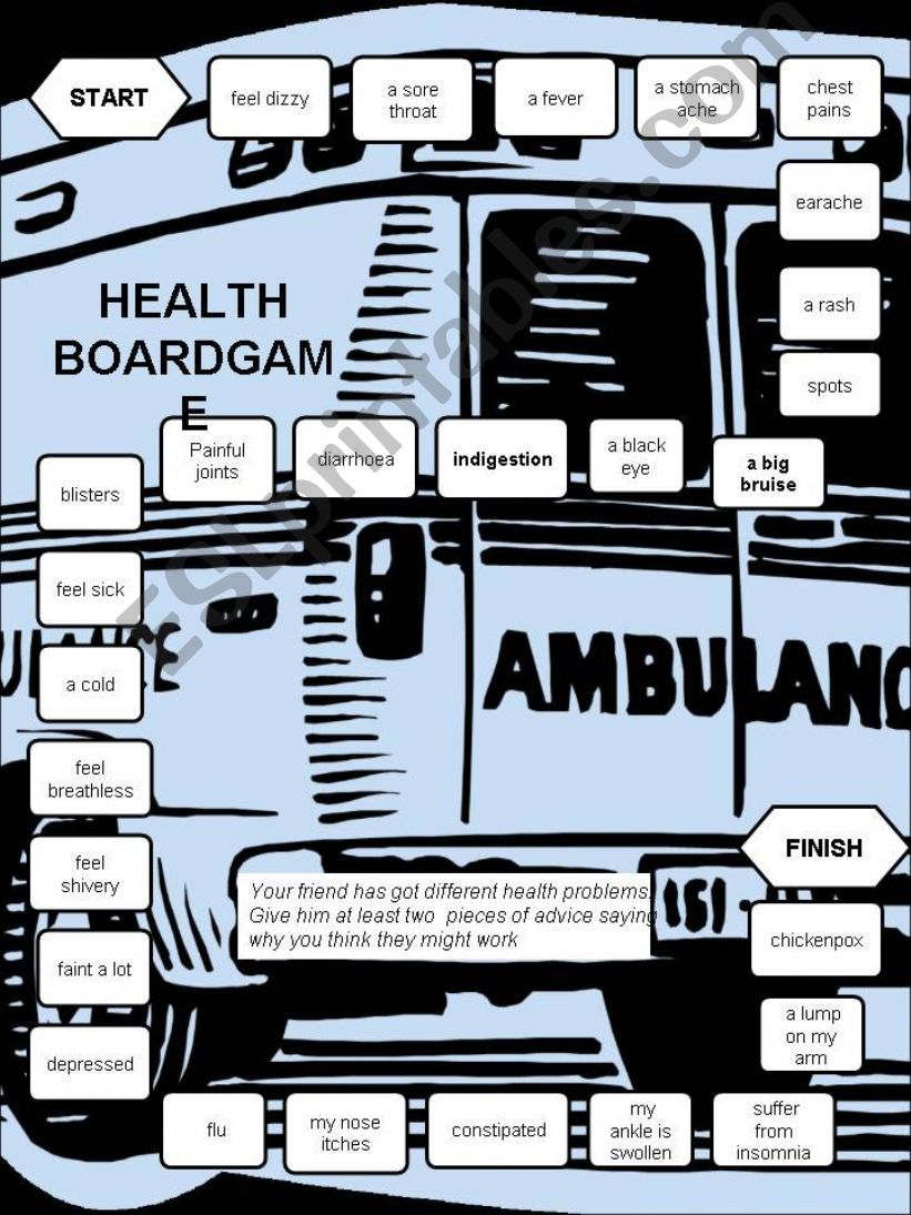 Health-a boardgame -editable powerpoint