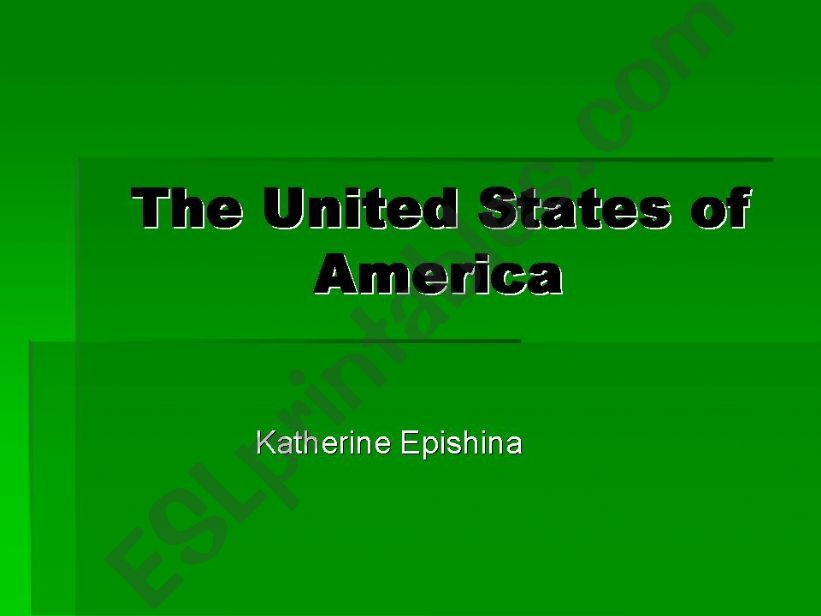 The United States of America powerpoint