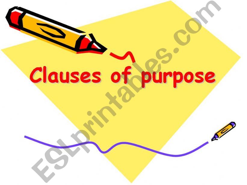 Clauses of purpose powerpoint