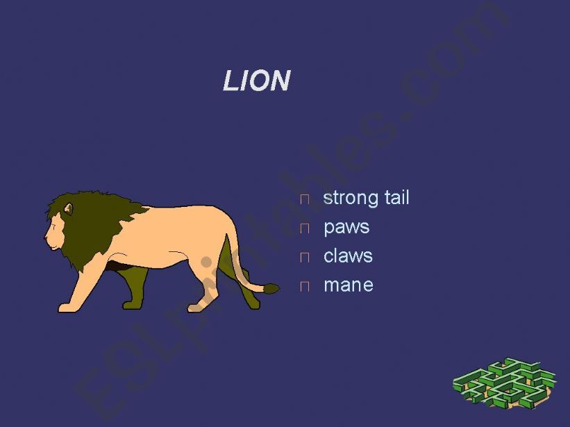 Wild animals (part 2) powerpoint