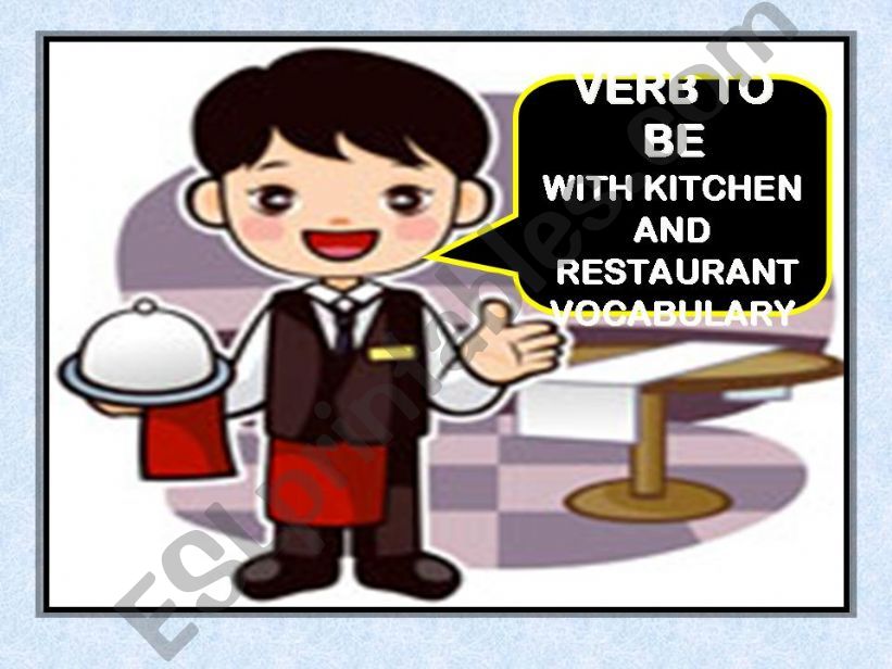 VERB TO WITH RESTAURANT VOCABULARY