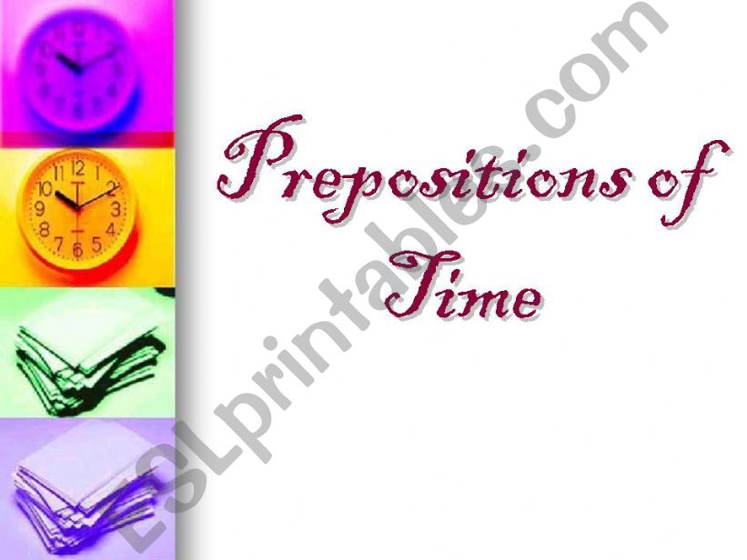 Prepositions of time powerpoint