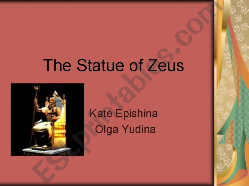 The Statue of Zeus powerpoint