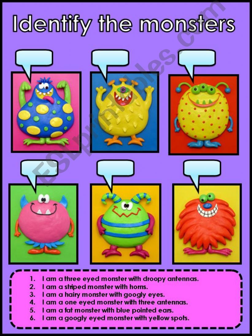 WORKSHEET - DESCRIBING MONSTERS - (18.08.08)