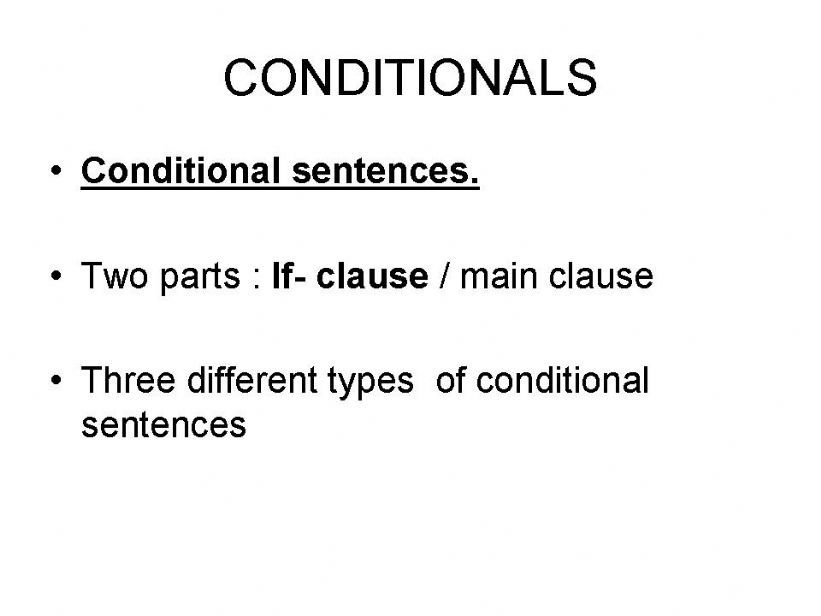 1- Conditionals theory powerpoint