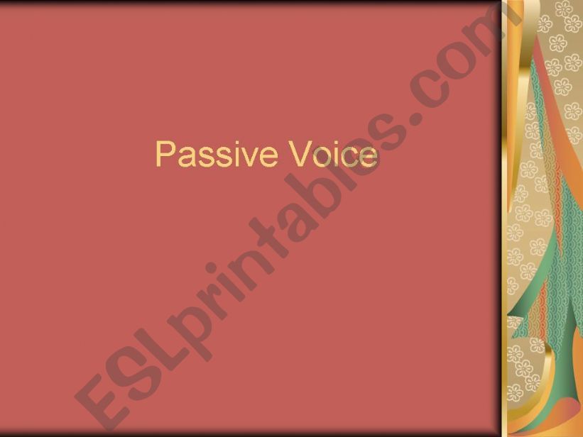 Passive voice powerpoint