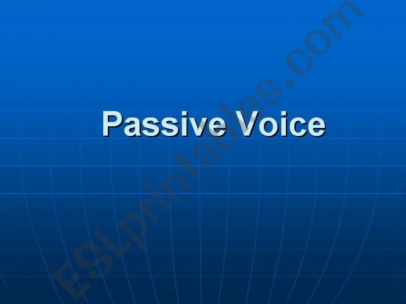 Passive Voice powerpoint