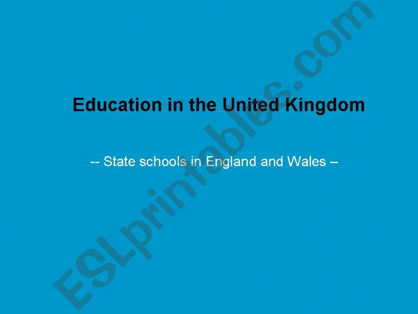 Education in the United Kingdom