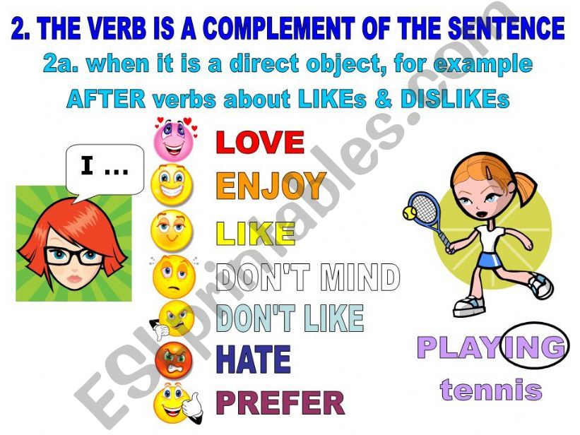 WHEN TO USE THE -ING FORM OF VERBS Part 2