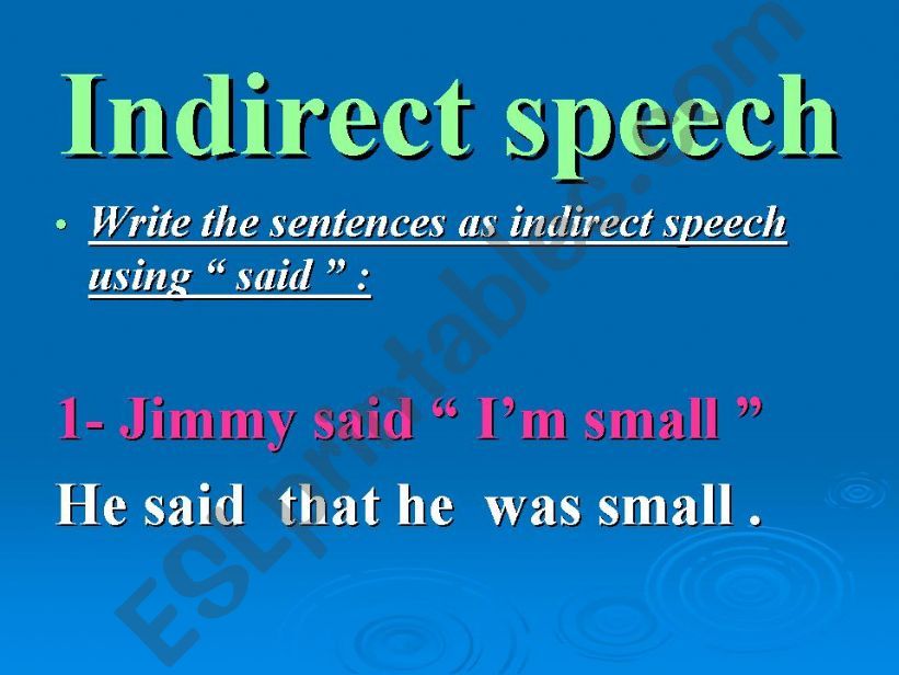 direct & indirect speech  powerpoint