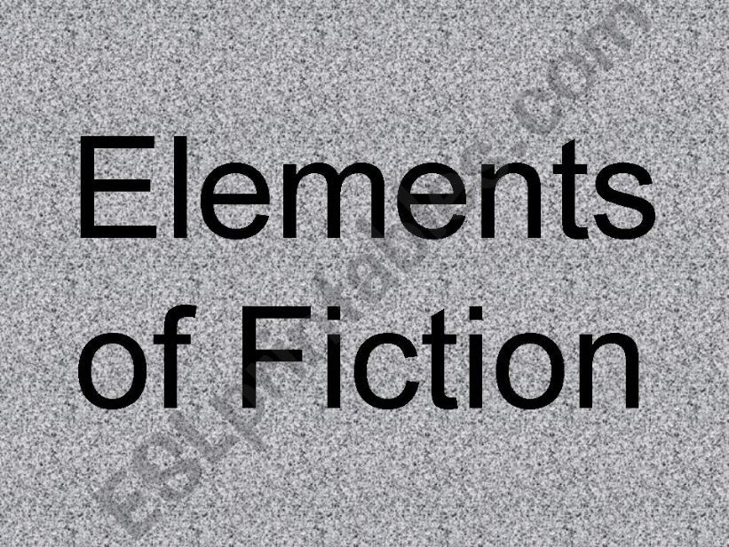 Elements of Fiction powerpoint