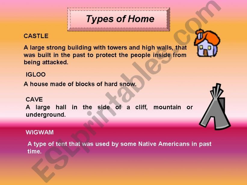 Homes and houses powerpoint