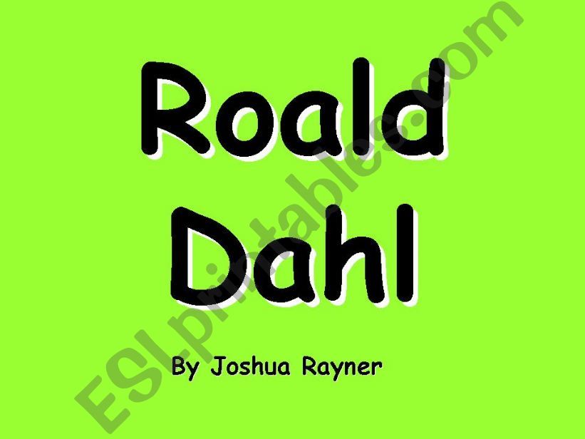 Roald Dahl powerpoint