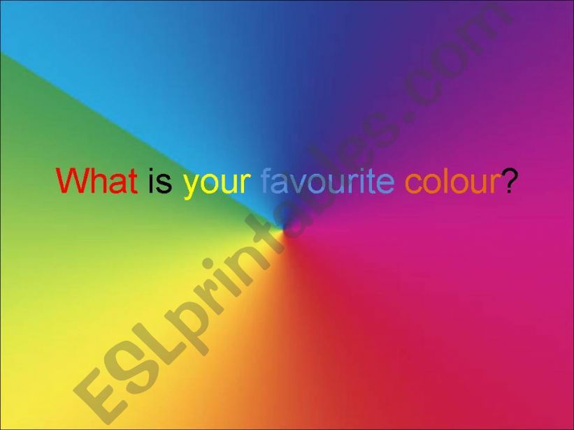 Presentation about colours powerpoint
