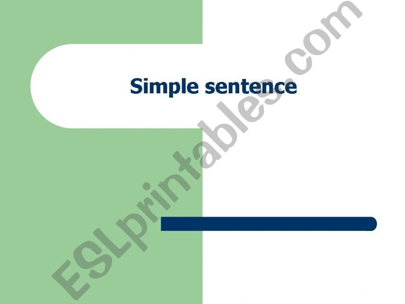 Simple sentence powerpoint