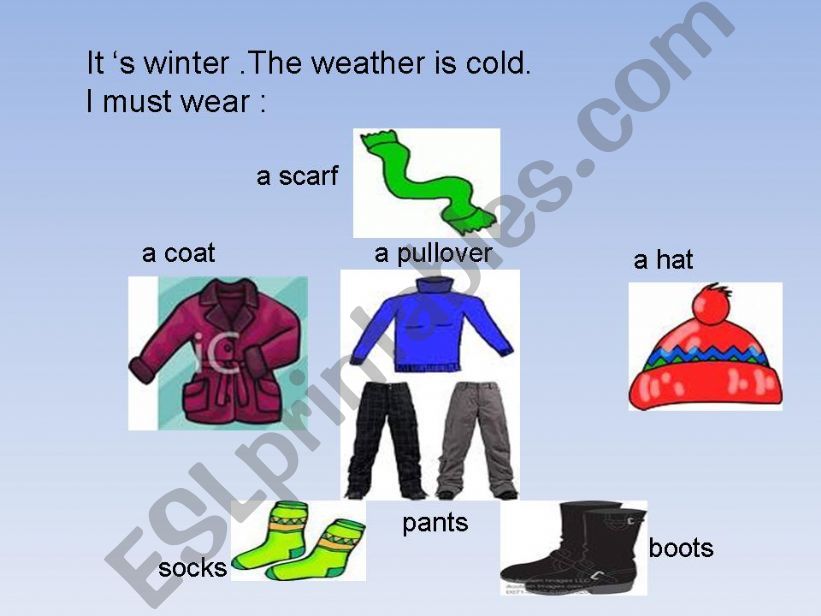 Clothes and seasons. powerpoint