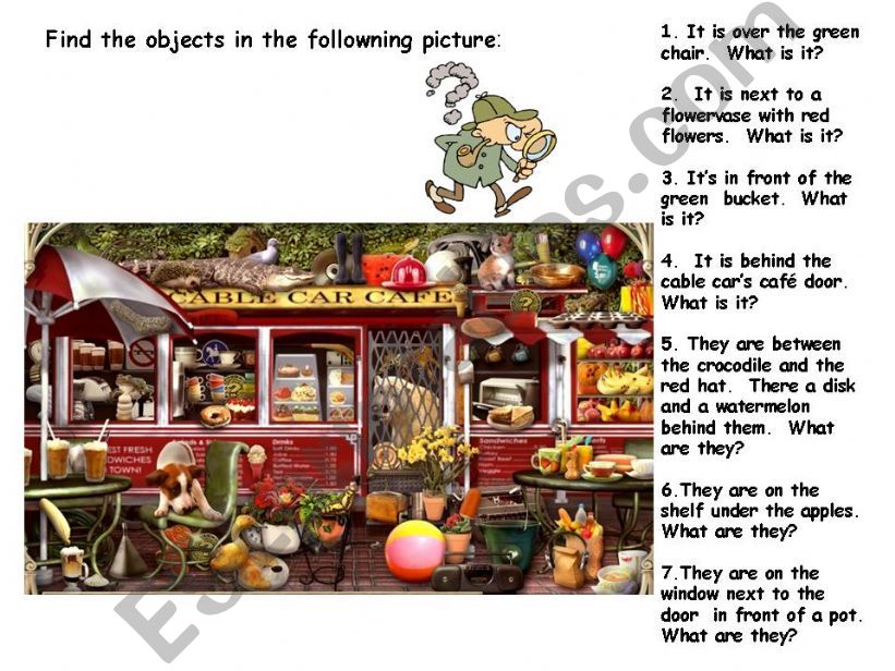 Fun with prepositions- Spot the objects!