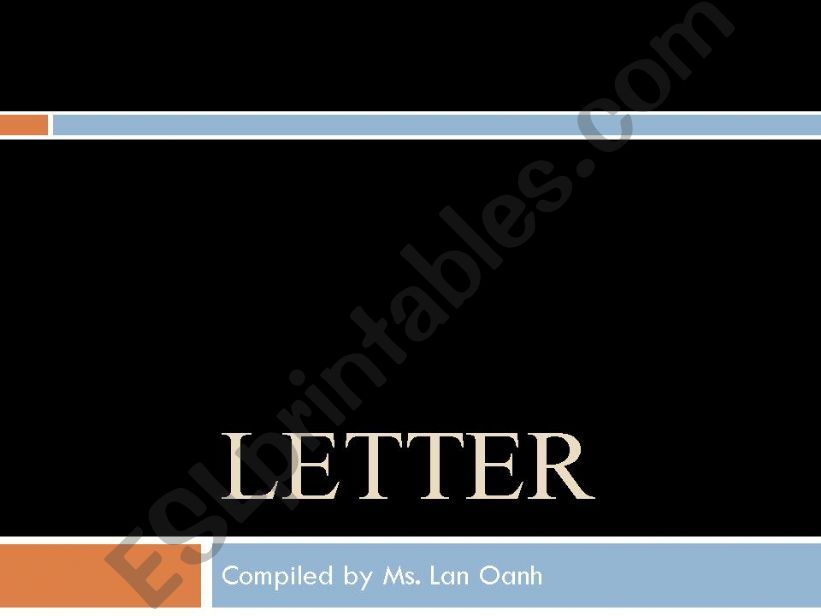 Writing letters powerpoint