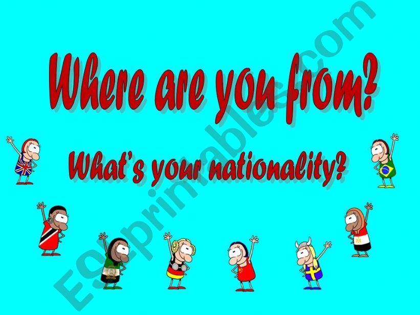 Where are you from? (1/3) powerpoint