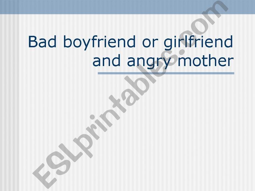 bad boyfriend or girlfriend powerpoint