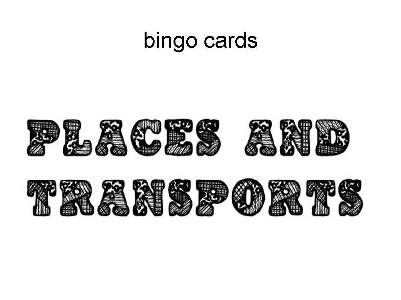 Places & Transports powerpoint