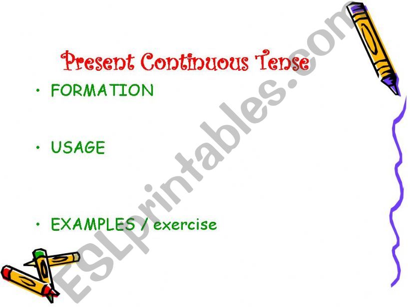Present Continuous Tense powerpoint