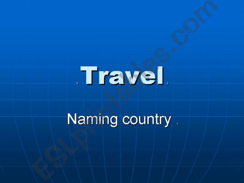 Travel powerpoint