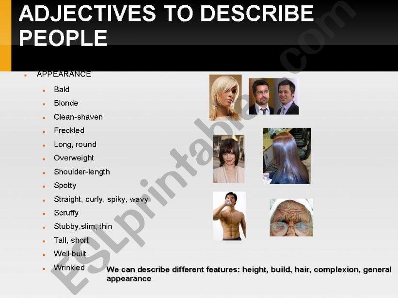 adjectives to describe people part 1