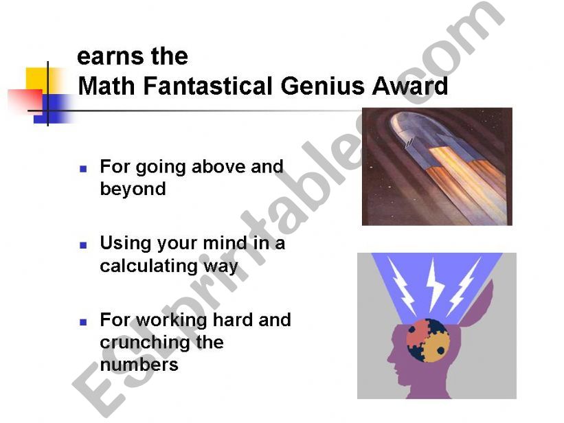 More Creative Math Awards powerpoint