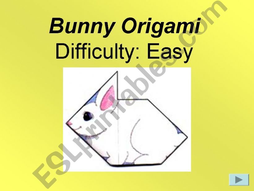 Bunny Origami powerpoint