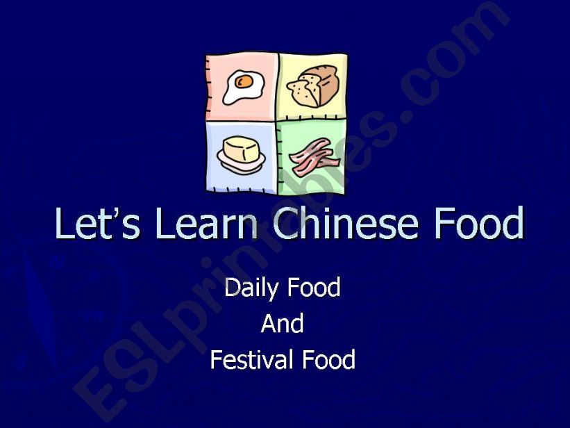 Lets learn Chinese Food powerpoint