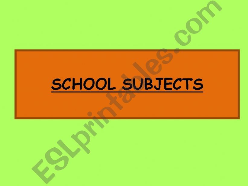 School Parts powerpoint