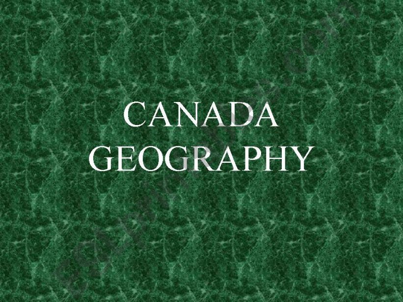 Canada geography powerpoint