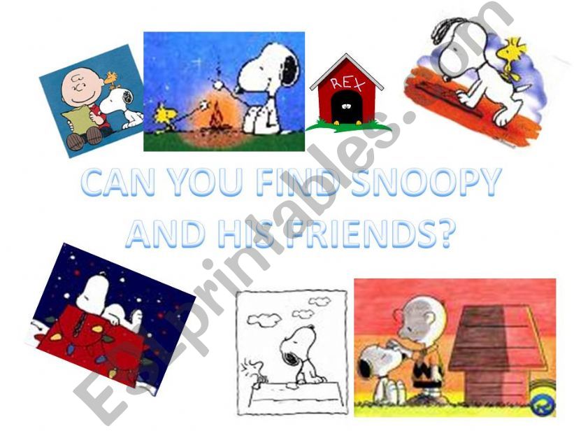 Can you find Snoopy and his friends?