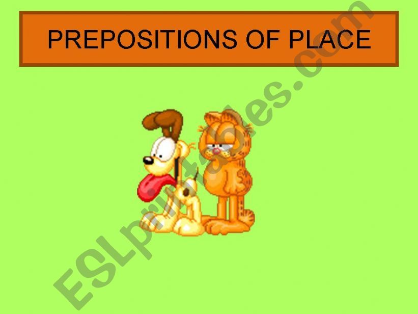 Prepositions of place powerpoint