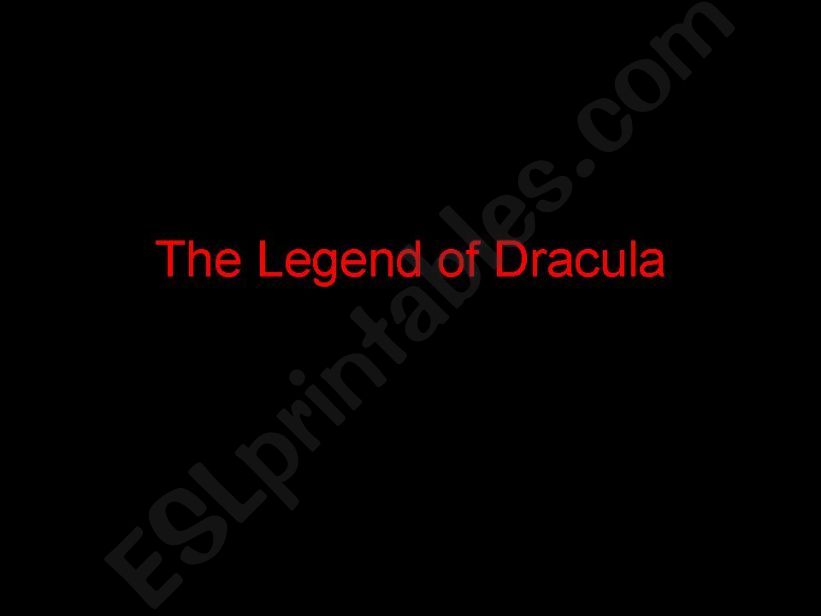 The Legend of Dracula powerpoint