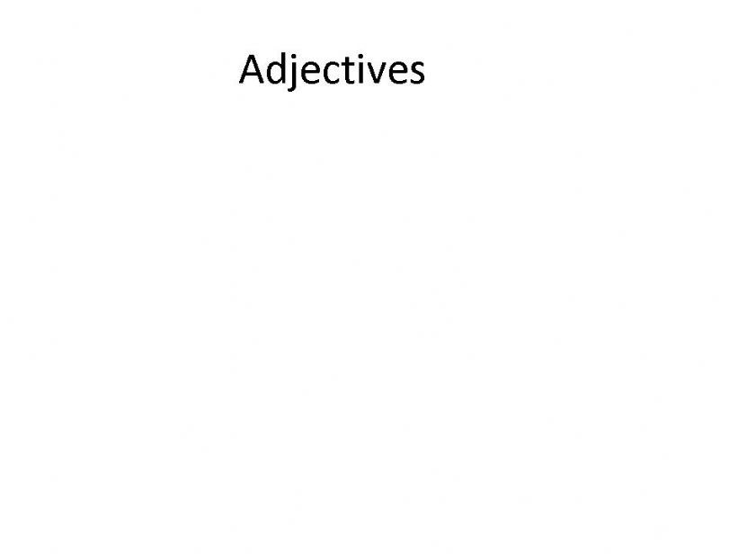 Adjectives powerpoint