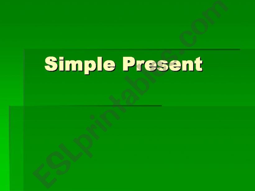 Simple Present. Gramma + exercises