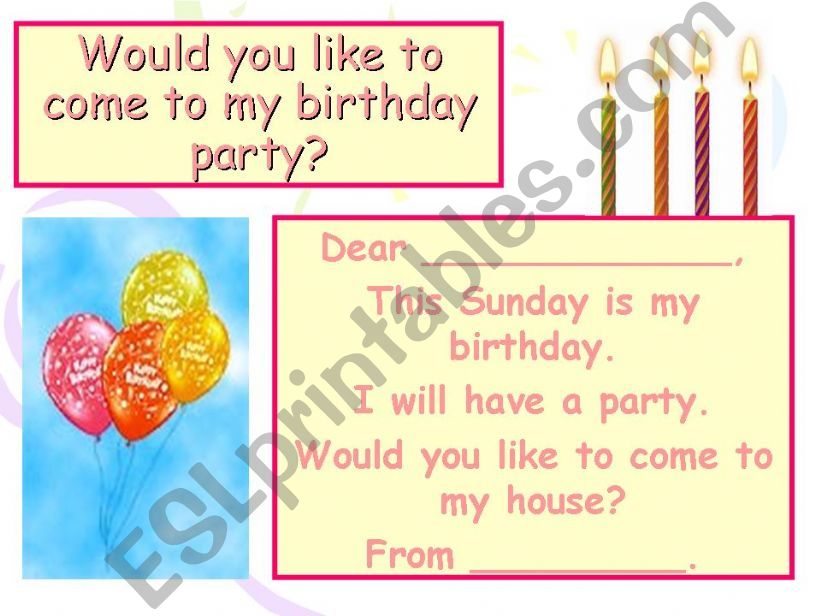 Birthday Invitation powerpoint
