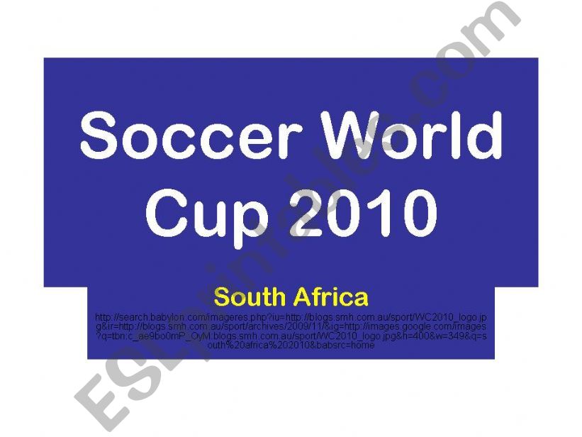 World Cup South Africa 2010 powerpoint