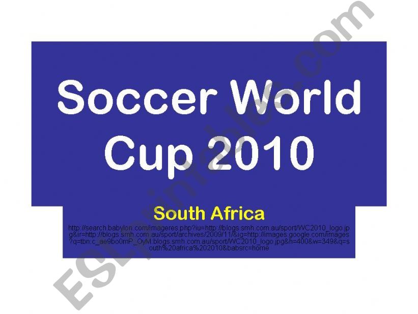 World Cup South Africa 2010 powerpoint