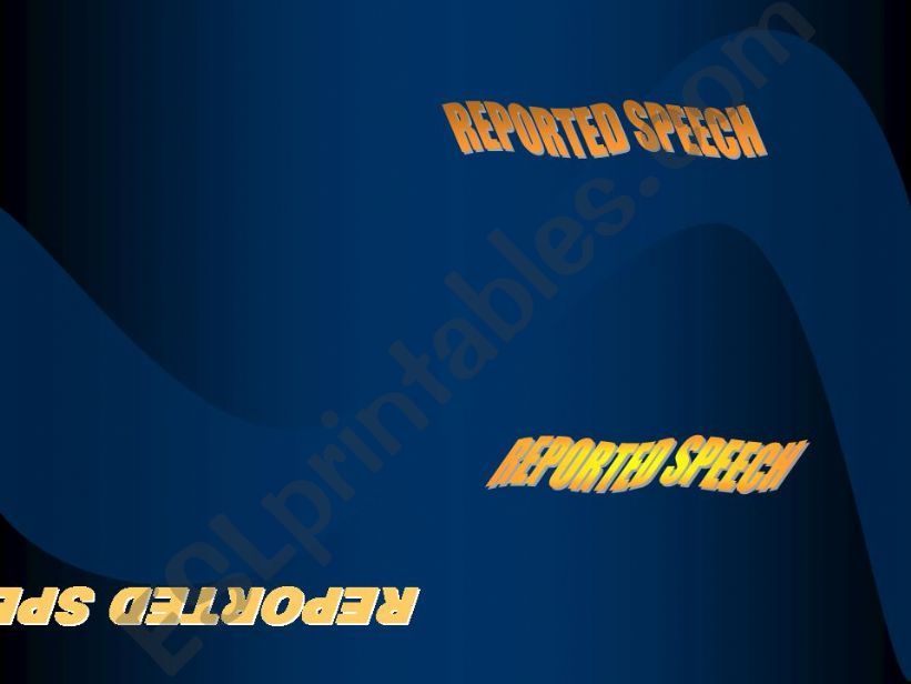 Reported Speech powerpoint