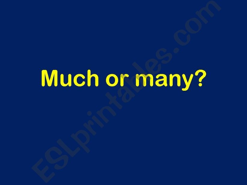 much or many? powerpoint