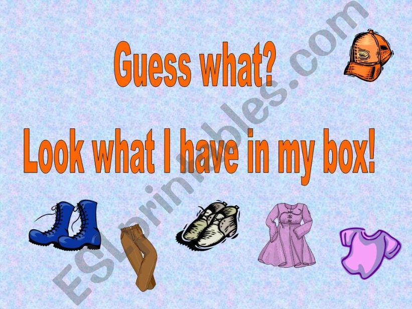 Guessing Clothes powerpoint