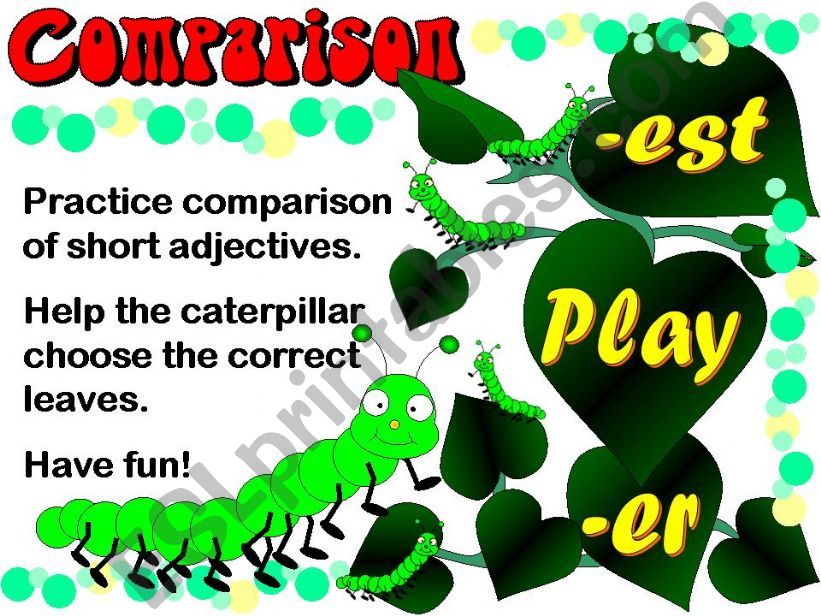 Comparison - short adjectives - Game