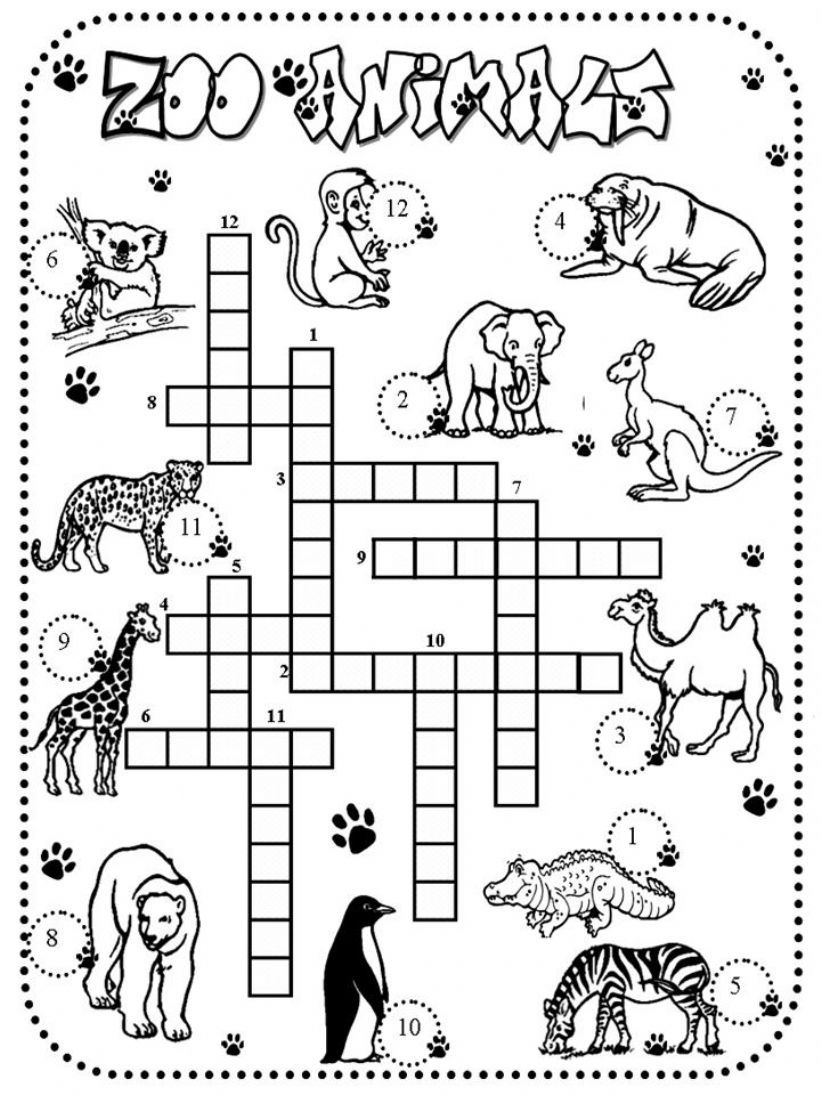 crossword zoo animals powerpoint