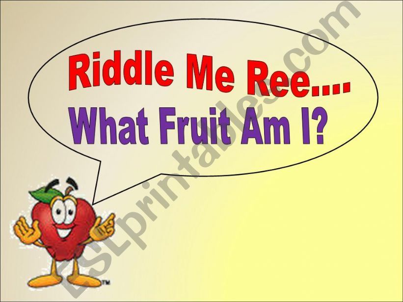 Fruit Riddles powerpoint