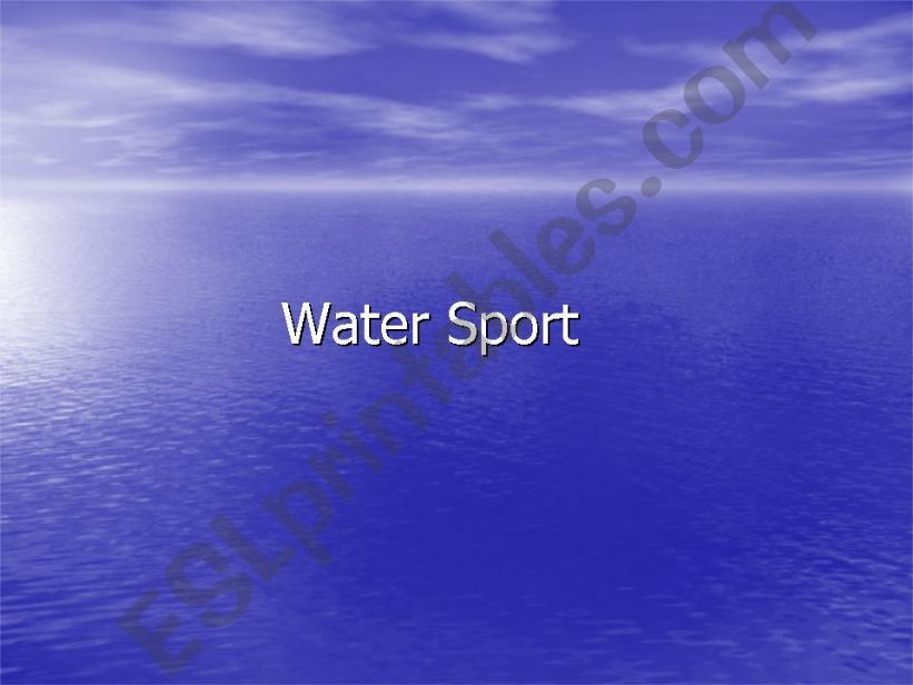Water Sport powerpoint