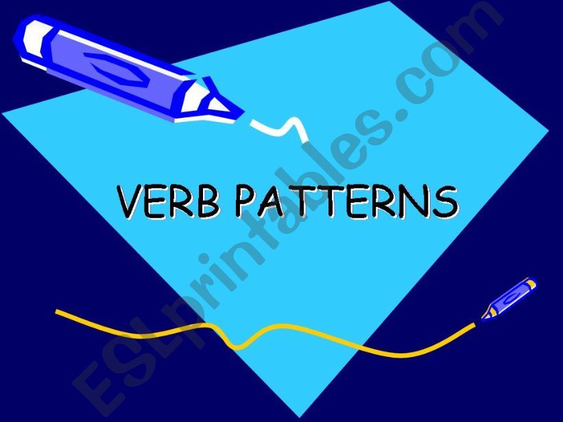 Verb patterns powerpoint