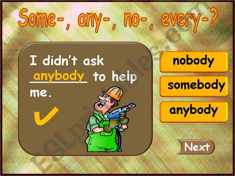 Somebody - Anybody - Everybody - Nobody (part 3)